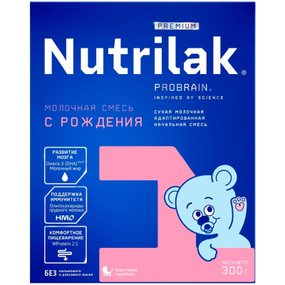 Молочная смесь Nutrilak Premium 1 0-6 месяцев 300 грамм Nutrilak